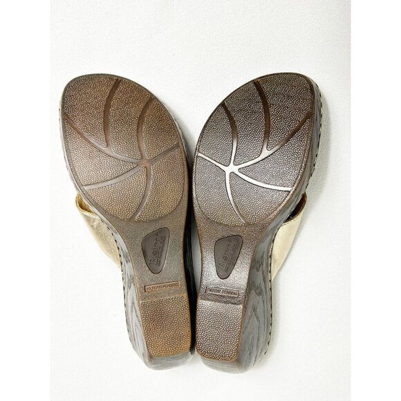 Born Radiance Floral Metallic Wedge Sandals in Gold - Sz 9 - Picture 8 of 11